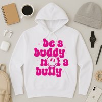 Be A Buddy Not A Bully Retro Smile Anti Bullying Unity Day Hoodie