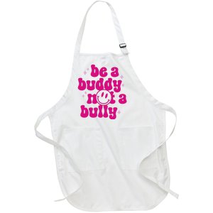 Be A Buddy Not A Bully Retro Smile Anti Bullying Unity Day Full-Length Apron With Pockets