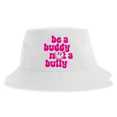 Be A Buddy Not A Bully Retro Smile Anti Bullying Unity Day Sustainable Bucket Hat