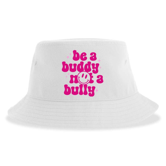 Be A Buddy Not A Bully Retro Smile Anti Bullying Unity Day Sustainable Bucket Hat