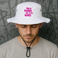 Be A Buddy Not A Bully Retro Smile Anti Bullying Unity Day Bucket Hat