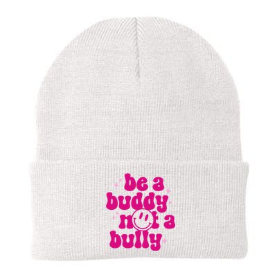 Be A Buddy Not A Bully Retro Smile Anti Bullying Unity Day Knit Cap Winter Beanie