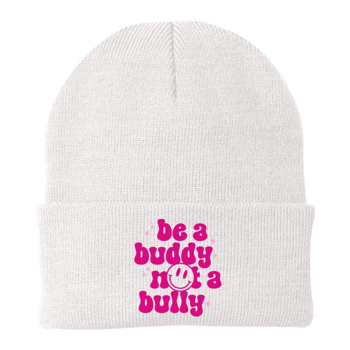 Be A Buddy Not A Bully Retro Smile Anti Bullying Unity Day Knit Cap Winter Beanie