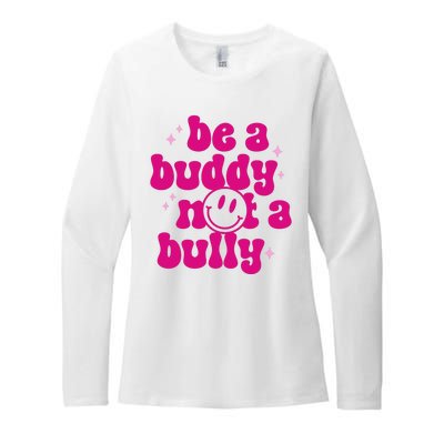 Be A Buddy Not A Bully Retro Smile Anti Bullying Unity Day Womens CVC Long Sleeve Shirt