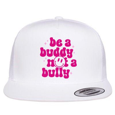 Be A Buddy Not A Bully Retro Smile Anti Bullying Unity Day Flat Bill Trucker Hat