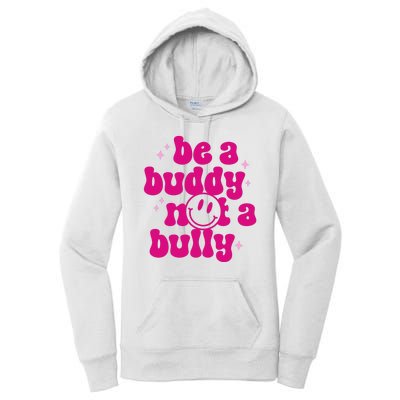 Be A Buddy Not A Bully Retro Smile Anti Bullying Unity Day Women's Pullover Hoodie