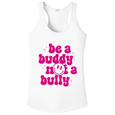 Be A Buddy Not A Bully Retro Smile Anti Bullying Unity Day Ladies PosiCharge Competitor Racerback Tank