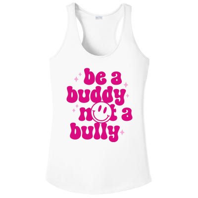 Be A Buddy Not A Bully Retro Smile Anti Bullying Unity Day Ladies PosiCharge Competitor Racerback Tank