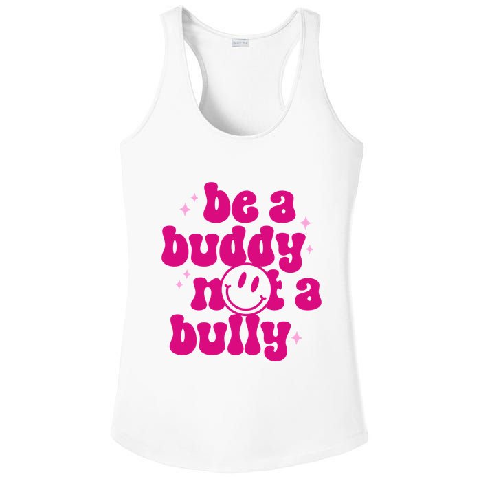 Be A Buddy Not A Bully Retro Smile Anti Bullying Unity Day Ladies PosiCharge Competitor Racerback Tank