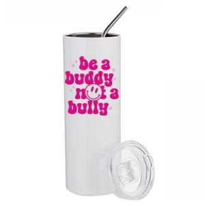 Be A Buddy Not A Bully Retro Smile Anti Bullying Unity Day Stainless Steel Tumbler