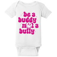 Be A Buddy Not A Bully Retro Smile Anti Bullying Unity Day Baby Bodysuit