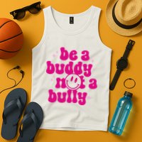 Be A Buddy Not A Bully Retro Smile Anti Bullying Unity Day Tank Top