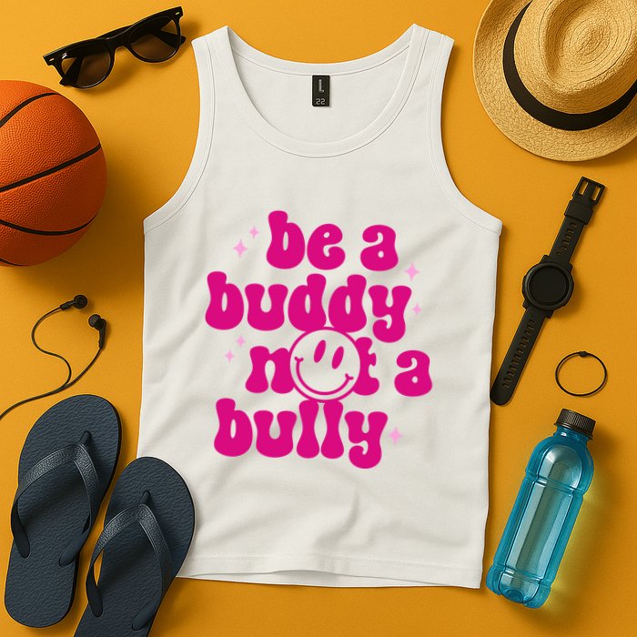Be A Buddy Not A Bully Retro Smile Anti Bullying Unity Day Tank Top