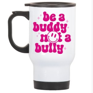 Be A Buddy Not A Bully Retro Smile Anti Bullying Unity Day Stainless Steel Travel Mug