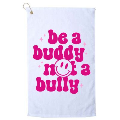 Be A Buddy Not A Bully Retro Smile Anti Bullying Unity Day Golf Towel