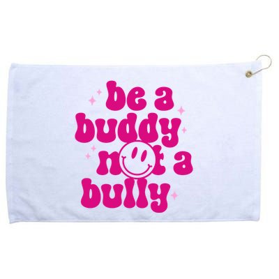 Be A Buddy Not A Bully Retro Smile Anti Bullying Unity Day Grommeted Golf Towel