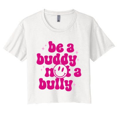 Be A Buddy Not A Bully Retro Smile Anti Bullying Unity Day Crop Top