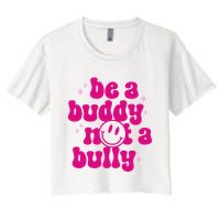 Be A Buddy Not A Bully Retro Smile Anti Bullying Unity Day Crop Top
