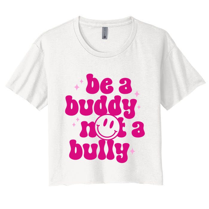 Be A Buddy Not A Bully Retro Smile Anti Bullying Unity Day Crop Top