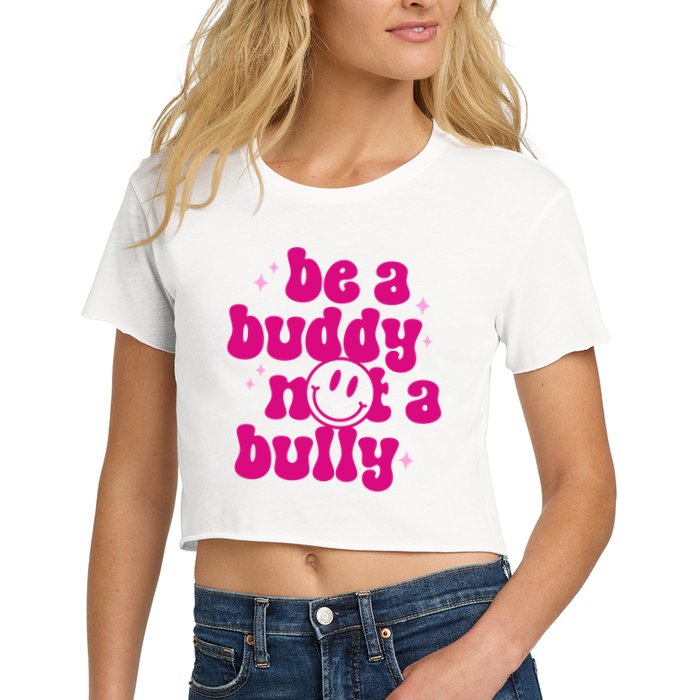 Be A Buddy Not A Bully Retro Smile Anti Bullying Unity Day Crop Top