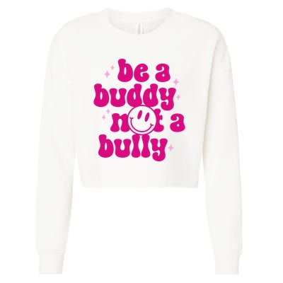 Be A Buddy Not A Bully Retro Smile Anti Bullying Unity Day Cropped Pullover Crew