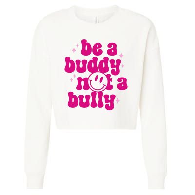 Be A Buddy Not A Bully Retro Smile Anti Bullying Unity Day Cropped Pullover Crew