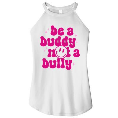Be A Buddy Not A Bully Retro Smile Anti Bullying Unity Day Women's Perfect Tri Rocker Tank