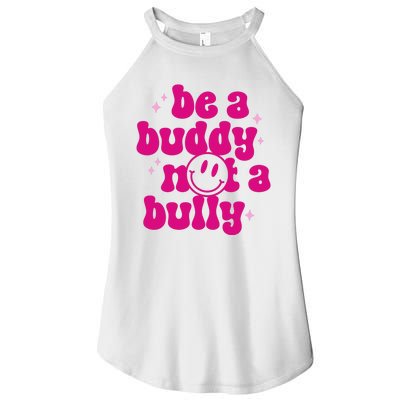 Be A Buddy Not A Bully Retro Smile Anti Bullying Unity Day Women's Perfect Tri Rocker Tank