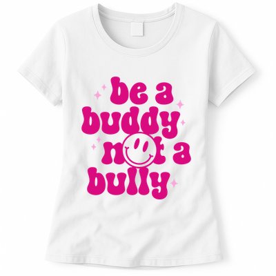 Be A Buddy Not A Bully Retro Smile Anti Bullying Unity Day Womens T-Shirt