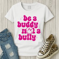 Be A Buddy Not A Bully Retro Smile Anti Bullying Unity Day Womens T-Shirt