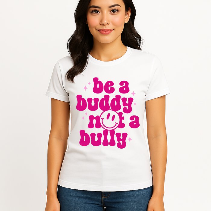 Be A Buddy Not A Bully Retro Smile Anti Bullying Unity Day Womens T-Shirt