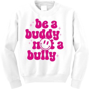 Be A Buddy Not A Bully Retro Smile Anti Bullying Unity Day Kids Sweatshirt