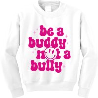 Be A Buddy Not A Bully Retro Smile Anti Bullying Unity Day Kids Sweatshirt