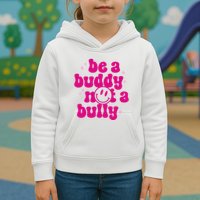 Be A Buddy Not A Bully Retro Smile Anti Bullying Unity Day Kids Hoodie