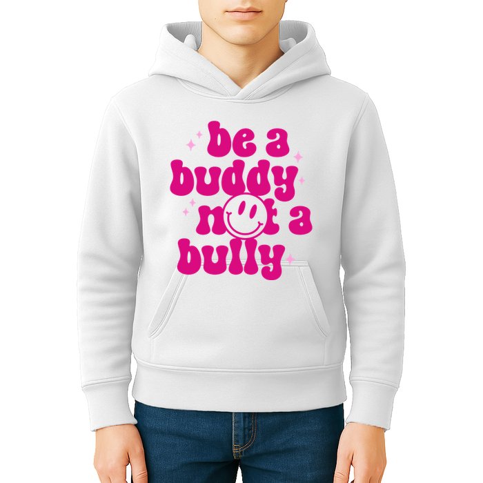 Be A Buddy Not A Bully Retro Smile Anti Bullying Unity Day Kids Hoodie