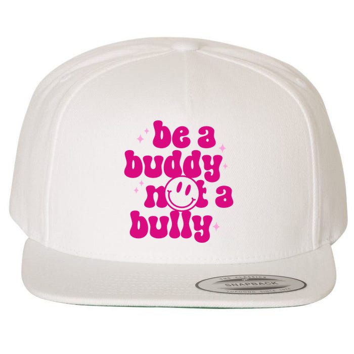 Be A Buddy Not A Bully Retro Smile Anti Bullying Unity Day Wool Snapback Cap