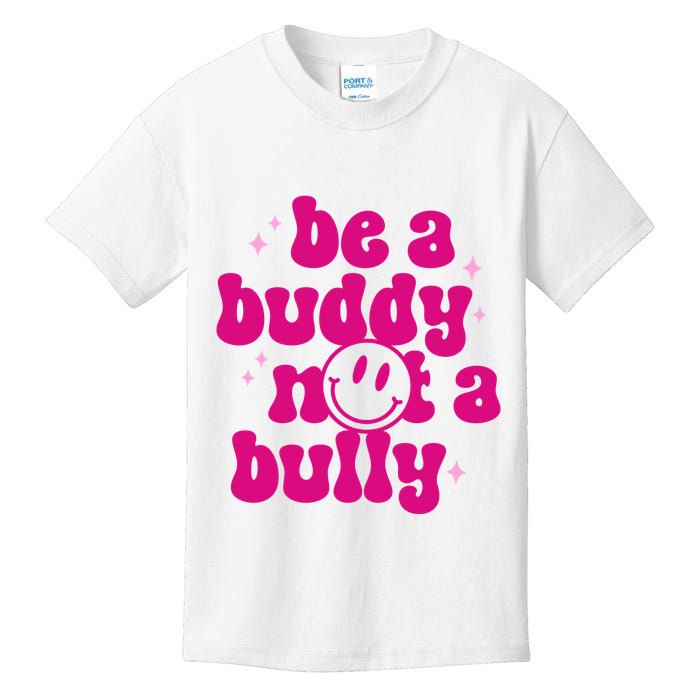 Be A Buddy Not A Bully Retro Smile Anti Bullying Unity Day Kids T-Shirt
