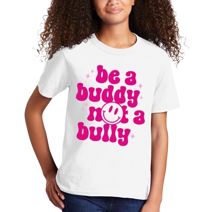 Be A Buddy Not A Bully Retro Smile Anti Bullying Unity Day Kids T-Shirt
