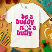 Be A Buddy Not A Bully Retro Smile Anti Bullying Unity Day Kids T-Shirt