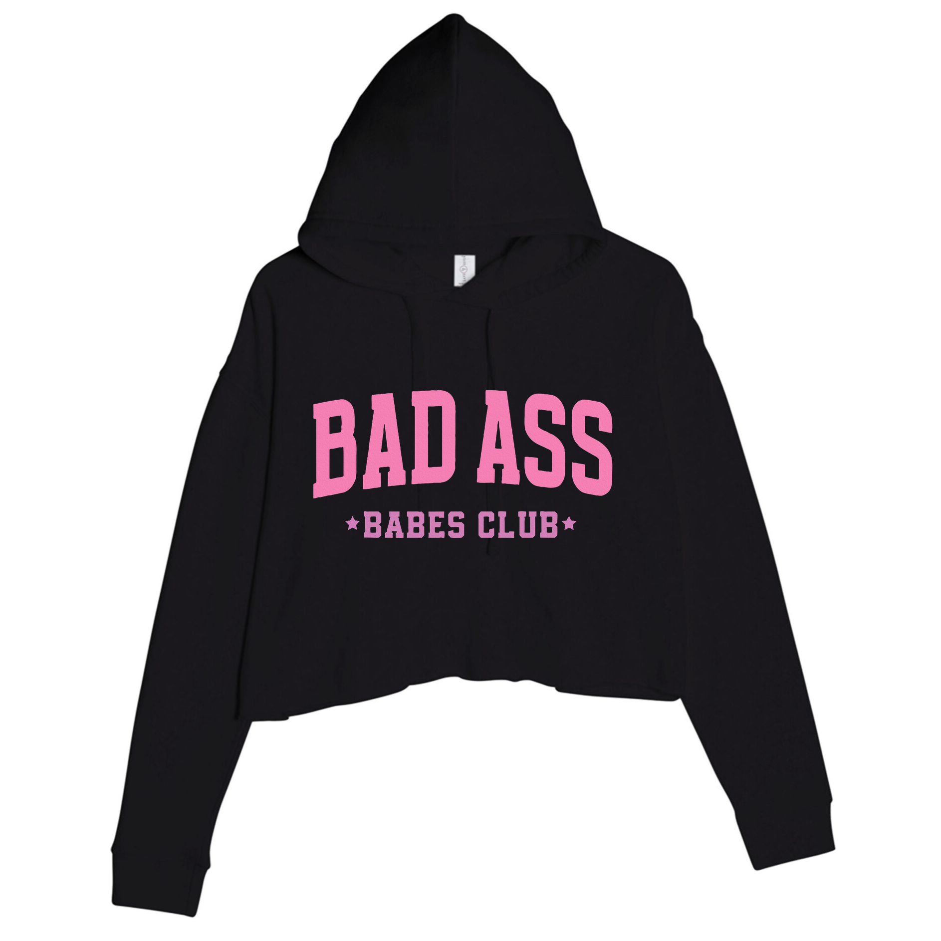 Bad Ass Babes Club Cute Crop Fleece Hoodie