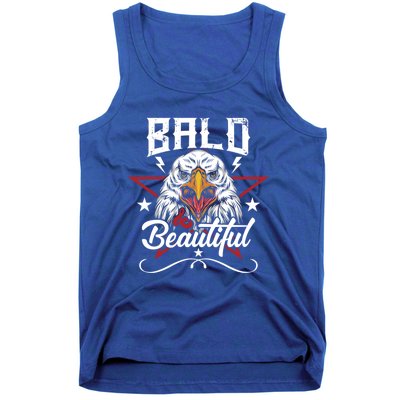 Bald And Beautiful Funny Bald Eagle America Usa 4th Of July Gift Tank Top