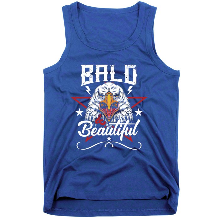 Bald And Beautiful Funny Bald Eagle America Usa 4th Of July Gift Tank Top