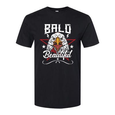 Bald And Beautiful Funny Bald Eagle America Usa 4th Of July Gift Softstyle CVC T-Shirt