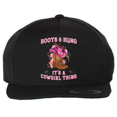 Boots And Bling Its A Cowgirl Thing Cute Love Country Wool Snapback Cap