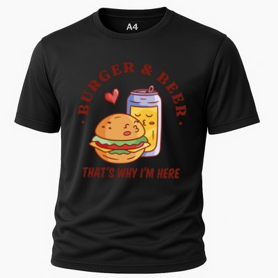 Burger And Beer That's Why I'm Here Performance Shirt