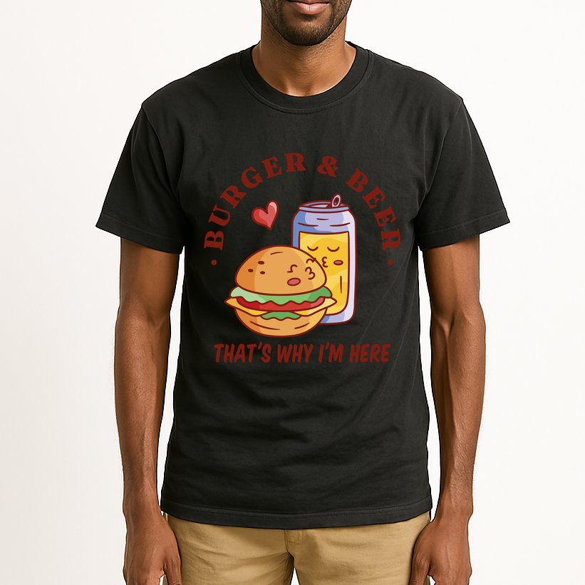 Burger And Beer That's Why I'm Here Tall T-Shirt