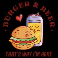 Burger And Beer That's Why I'm Here 16 in Basic Backpack