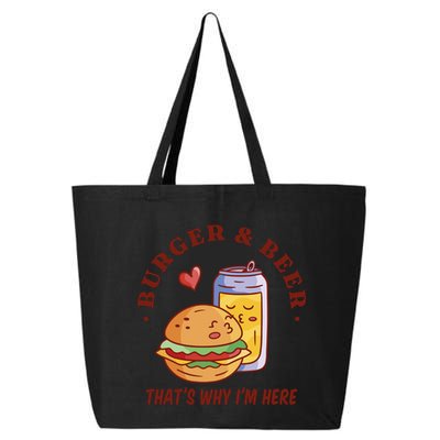 Burger And Beer That's Why I'm Here 25L Jumbo Tote