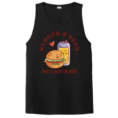 Burger And Beer That's Why I'm Here PosiCharge Competitor Tank