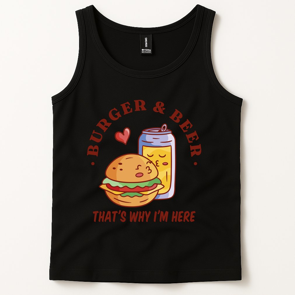 Burger And Beer That's Why I'm Here Tank Top
